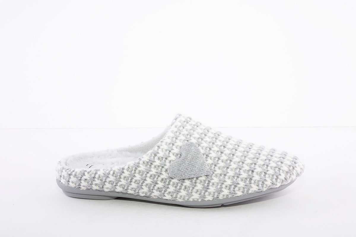 GARZON - 5501.345 FLAT KNIT MULE SLIPPER - GREY