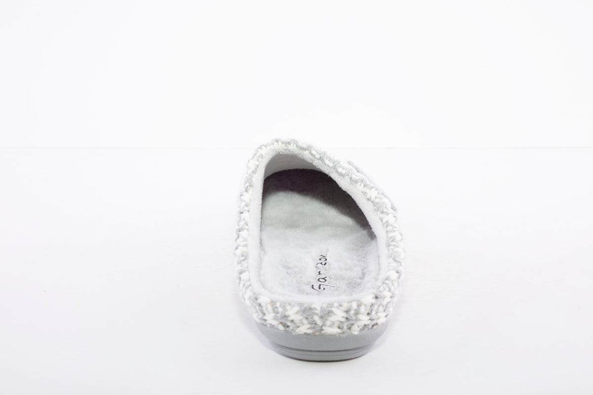 GARZON - 5501.345 FLAT KNIT MULE SLIPPER - GREY