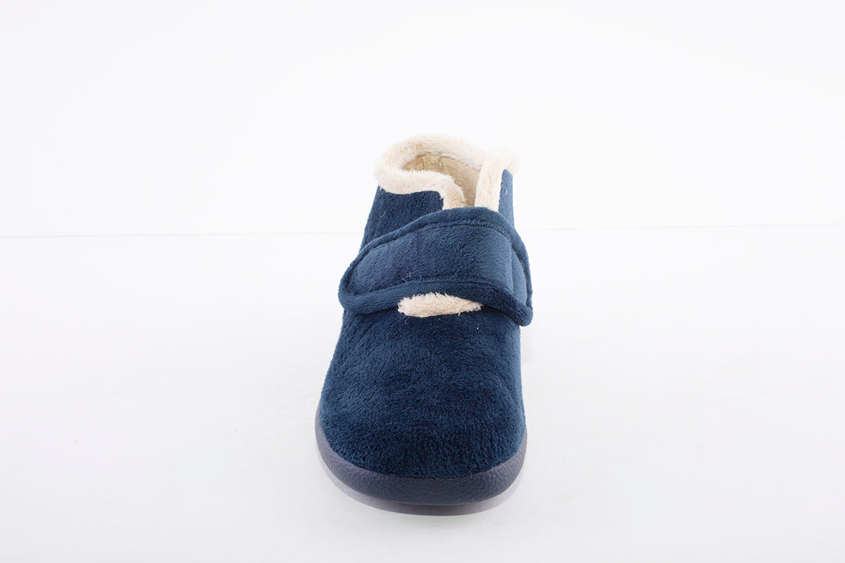 GARZON - 3895.247 VELCRO BOOTIE SLIPPER - NAVY