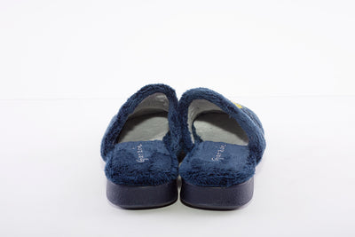 GARZON - 2802.275 "WINTER" FLAT MULE SLIPPER - NAVY