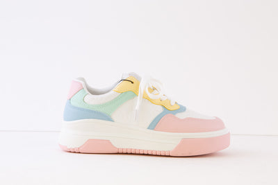 HEAVENLY FEET - EASTSIDE LACED FASHION SHOE - PINK MULTI