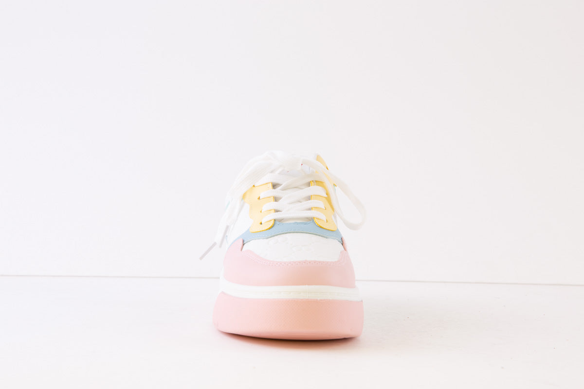 HEAVENLY FEET - EASTSIDE LACED FASHION SHOE - PINK MULTI