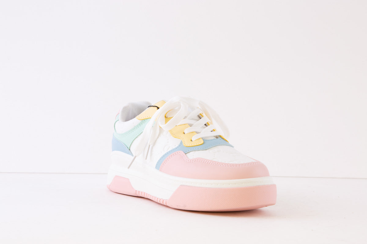 HEAVENLY FEET - EASTSIDE LACED FASHION SHOE - PINK MULTI
