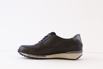 WALDLAUFER - 776004 502 JULE-ZIP/LACED COMFORT SHOE - BLACK