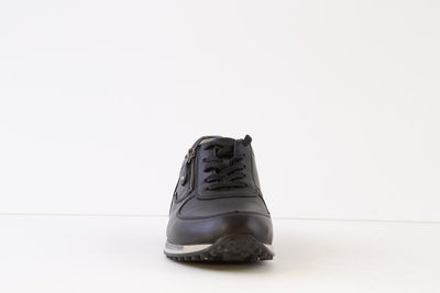 WALDLAUFER - 776004 502 JULE-ZIP/LACED COMFORT SHOE - BLACK