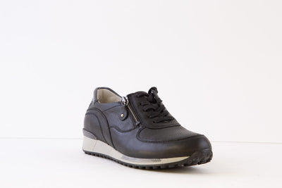 WALDLAUFER - 776004 502 JULE-ZIP/LACED COMFORT SHOE - BLACK