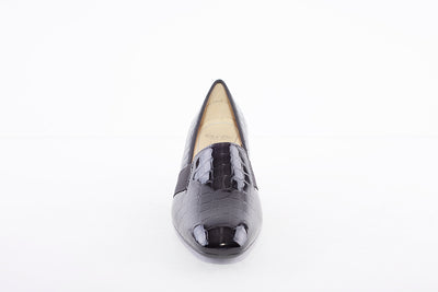 ARA - 18004 MEDIUM HEEL SHOE - BLACK CROC