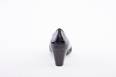 ARA - 18004 MEDIUM HEEL SHOE - BLACK CROC