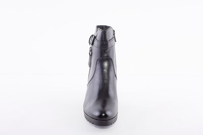 SUSST - HUDSON21 HIGH HEEL FASHION BUCKLE/ZIP ANKLE BOOT - BLACK
