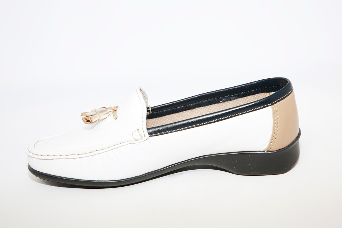 TERESA TORRES - White Leather Loafer