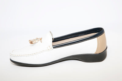 TERESA TORRES - White Leather Loafer