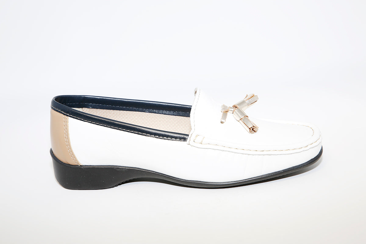 TERESA TORRES - White Leather Loafer