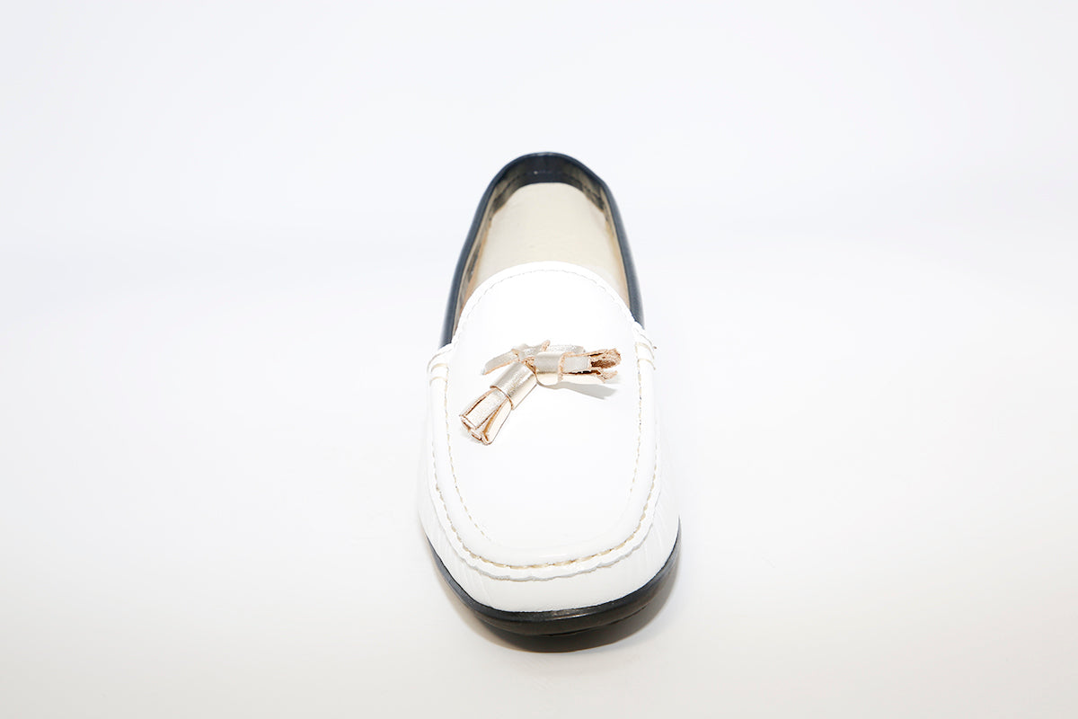 TERESA TORRES - White Leather Loafer