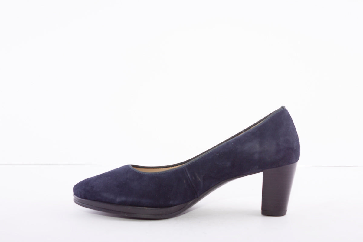 ARA - 13436-02 MEDIUM HEEL COURT SHOE - NAVY SUEDE