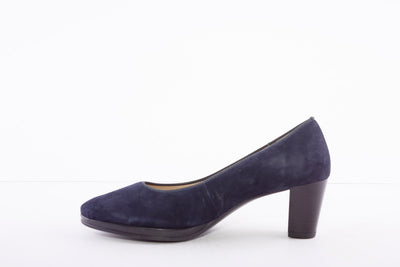 ARA - 13436-02 MEDIUM HEEL COURT SHOE - NAVY SUEDE