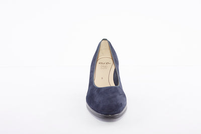ARA - 13436-02 MEDIUM HEEL COURT SHOE - NAVY SUEDE