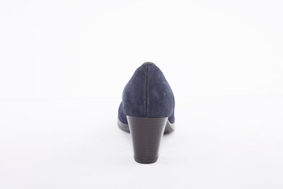 ARA - 13436-02 MEDIUM HEEL COURT SHOE - NAVY SUEDE