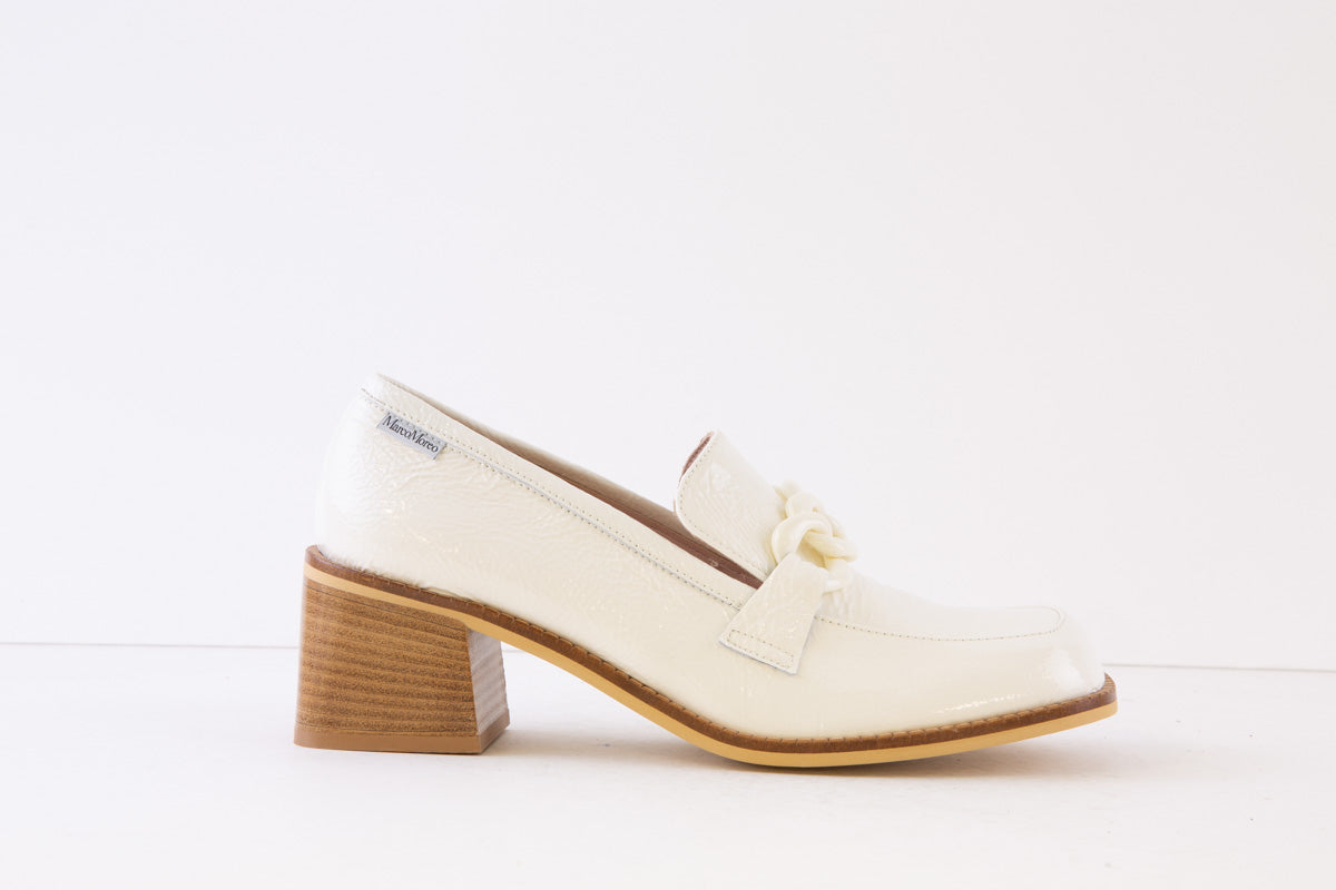MARCO MOREO - D2061 JKO MEDIUM HEEL SHOE - OFF WHITE