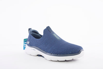 SKECHERS - GO WALK 6 GLIMMERING-KNIT SLIP-ON TRAINER - NAVY