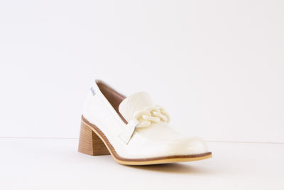 MARCO MOREO - D2061 JKO MEDIUM HEEL SHOE - OFF WHITE