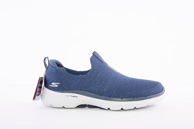 SKECHERS - GO WALK 6 GLIMMERING-KNIT SLIP-ON TRAINER - NAVY