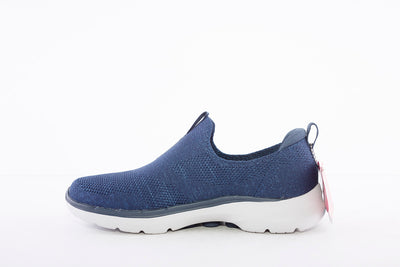 SKECHERS - GO WALK 6 GLIMMERING-KNIT SLIP-ON TRAINER - NAVY