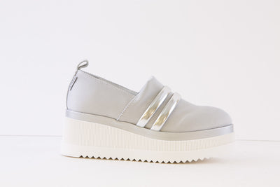 MARCO MOREO - D3040 JTA WEDGE SLIP-ON SHOE - SILVER