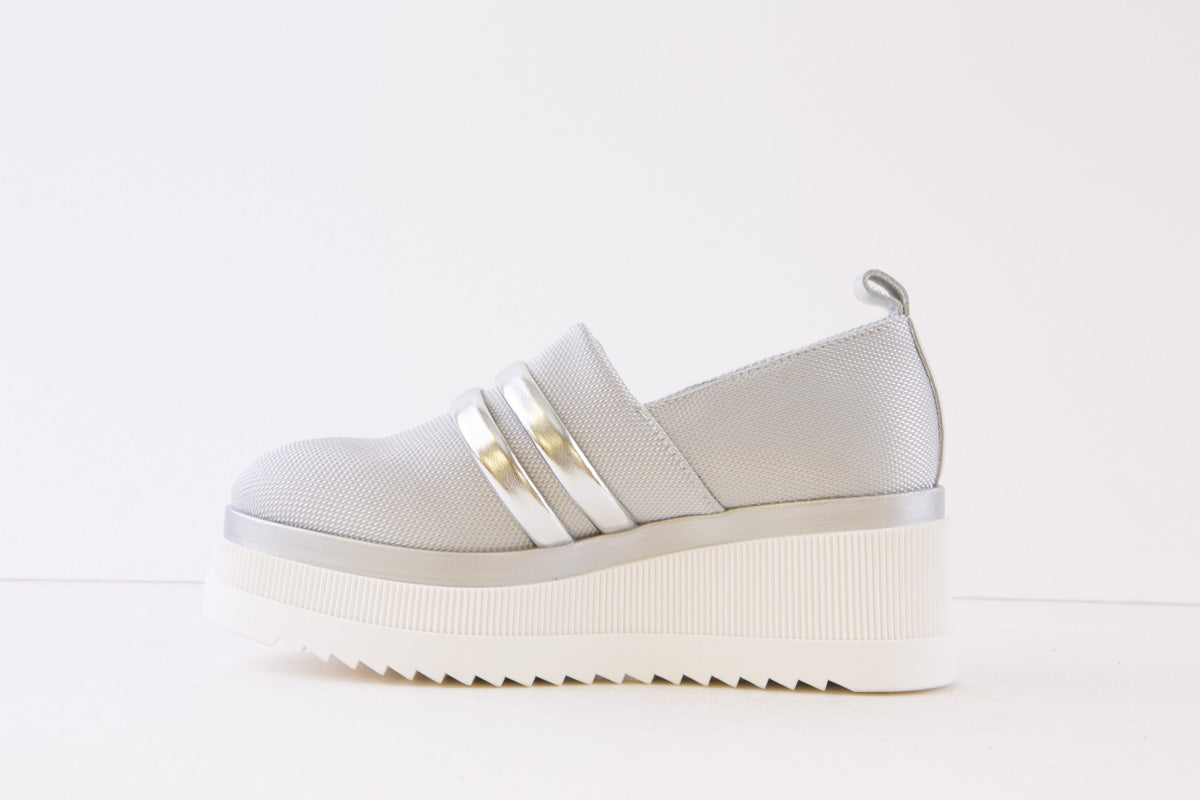 MARCO MOREO - D3040 JTA WEDGE SLIP-ON SHOE - SILVER