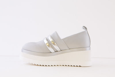 MARCO MOREO - D3040 JTA WEDGE SLIP-ON SHOE - SILVER