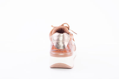 CARMELA - 160182 FASHION ZIP/LACE SHOE - TAN
