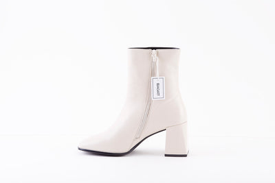 BAGATT - D11-ABT32 CREMA-HIGH BLOCK HEEL ANKLE BOOT - CREAM