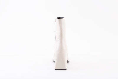 BAGATT - D11-ABT32 CREMA-HIGH BLOCK HEEL ANKLE BOOT - CREAM