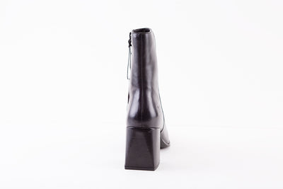 BAGATT- D11-ABT32 CREMA-HIGH BLOCK HEEL ANKLE BOOT - BLACK
