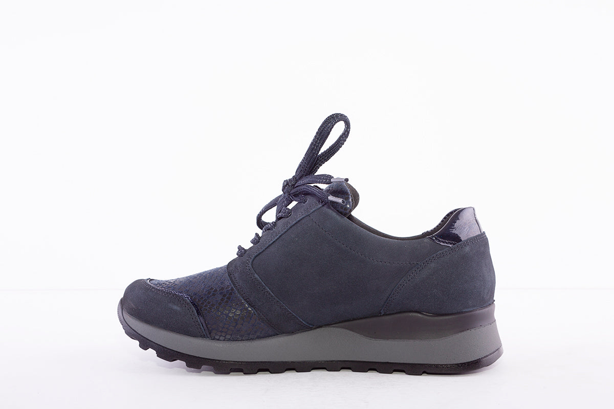 WALDLAUFER - H64007 HIROKO - LACED COMFORT SHOE -H WIDTH - NAVY