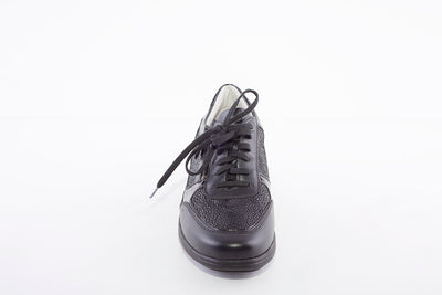 WALDLAUFER - 305006 HAGA-LACED WALKING SHOE - BLACK