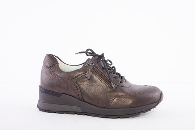 WALDLAUFER - 939008 CLARA LACE UP COMFORT SHOE - BROWN