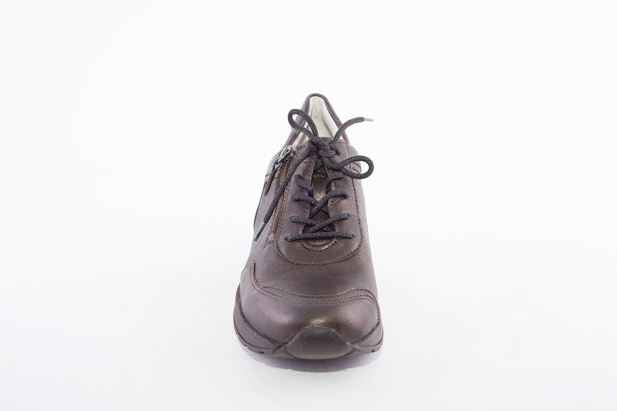 WALDLAUFER - 939008 CLARA LACE UP COMFORT SHOE - BROWN