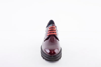 CALLAGHAN - 14805 LACED PLATFORM SHOE - WINE PATENT