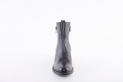 BUGATTI - 411-5623G MEDIUM HEEL ANKLE BOOT - BLACK LEATHER