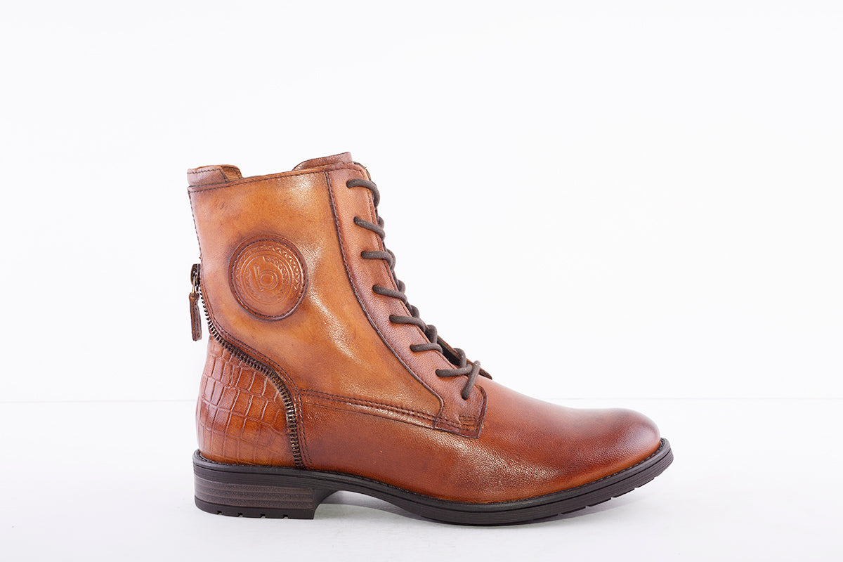 BUGATTI - 411-5693P LACE UP FASHION ANKLE BOOT - BROWN LEATHER