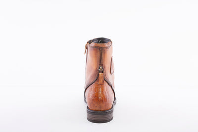 BUGATTI - 411-5693P LACE UP FASHION ANKLE BOOT - BROWN LEATHER