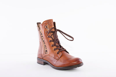 BUGATTI - 411-5693O LACE UP ANKLE BOOT - TAN LEATHER