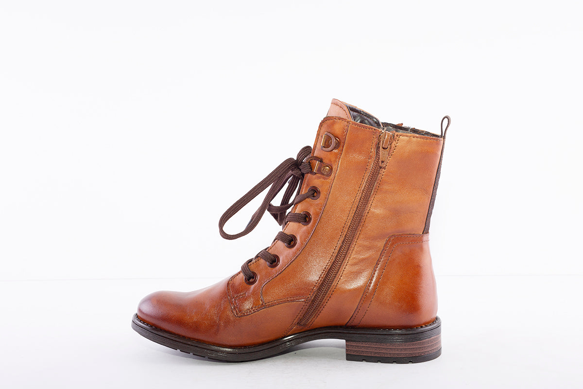 BUGATTI - 411-5693O LACE UP ANKLE BOOT - TAN LEATHER