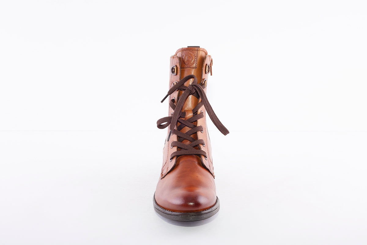BUGATTI - 411-5693O LACE UP ANKLE BOOT - TAN LEATHER