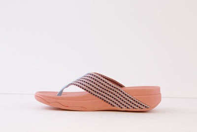 FITFLOP - SURFA FABRIC TOE-POST MULE - CORAL