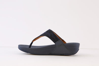 FITFLOP - LULU GLITZ  TOE-POST MULE - NAVY