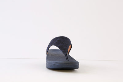 FITFLOP - LULU GLITZ  TOE-POST MULE - NAVY