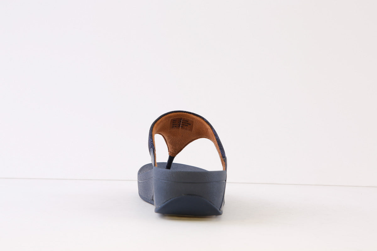 FITFLOP - LULU GLITZ  TOE-POST MULE - NAVY