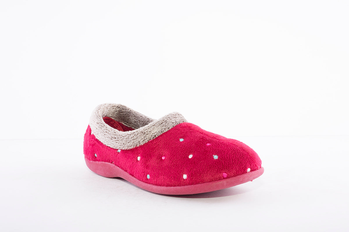 SLEEPERS - LS803BD SOPHIE FULL COLLAR MEMORY FOAM SLIPPER - BURGUNDY VELOUR
