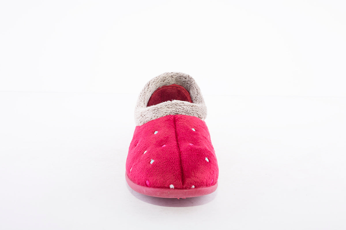 SLEEPERS - LS803BD SOPHIE FULL COLLAR MEMORY FOAM SLIPPER - BURGUNDY VELOUR